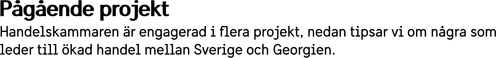 Pågående projekt 