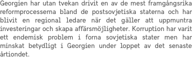 Georgien har utan tvekan drivit